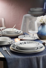 Hermia Juego de Cena de Porcelana de 24 Piezas